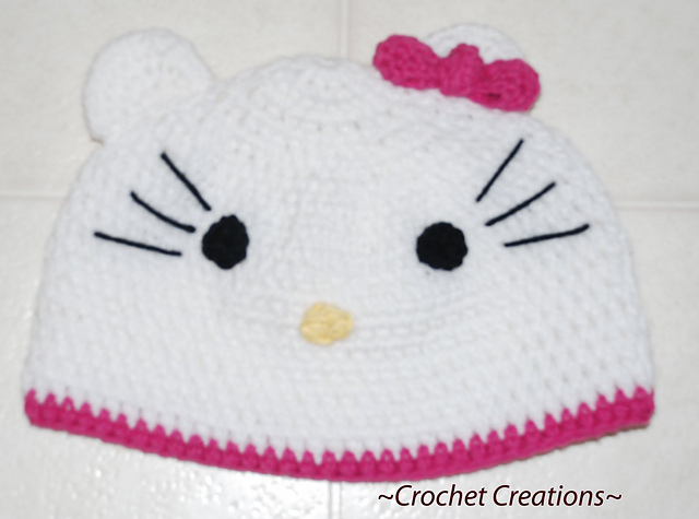 Ravelry: Adult Hello Kitty Hat pattern by Amy Lehman