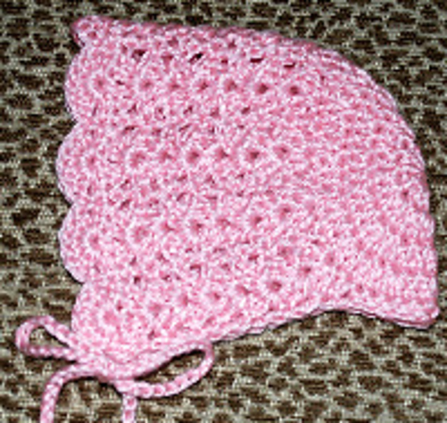 0-3 Month old Baby Bonnet