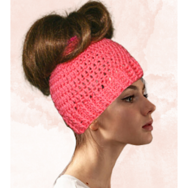 Messy Bun Ponytail Holder Hat