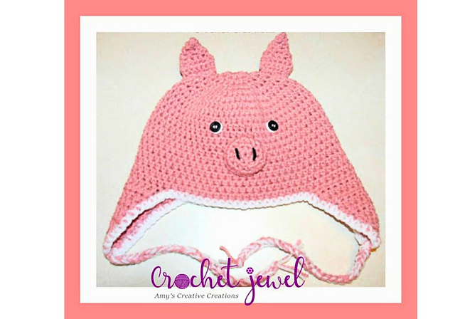 Pig Ear Flap Child Hat