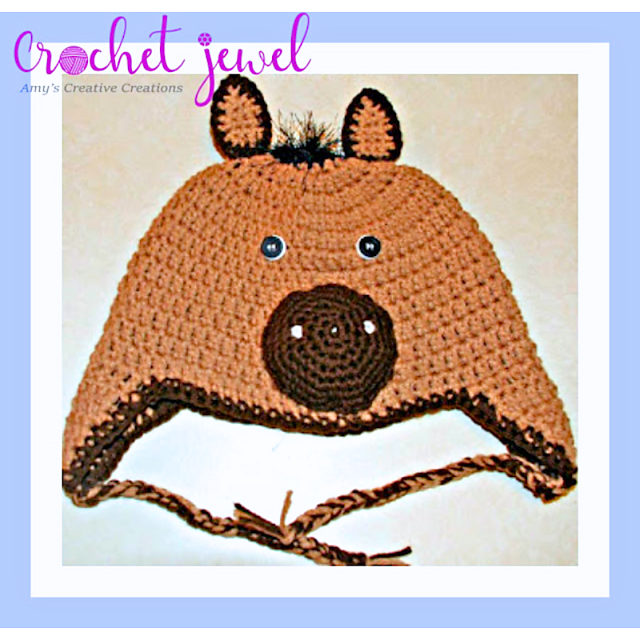 Horse Child Ear flap hat