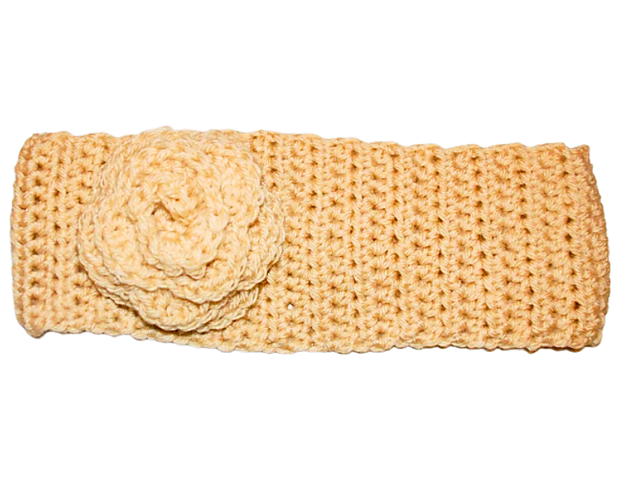 Adult headband with flower