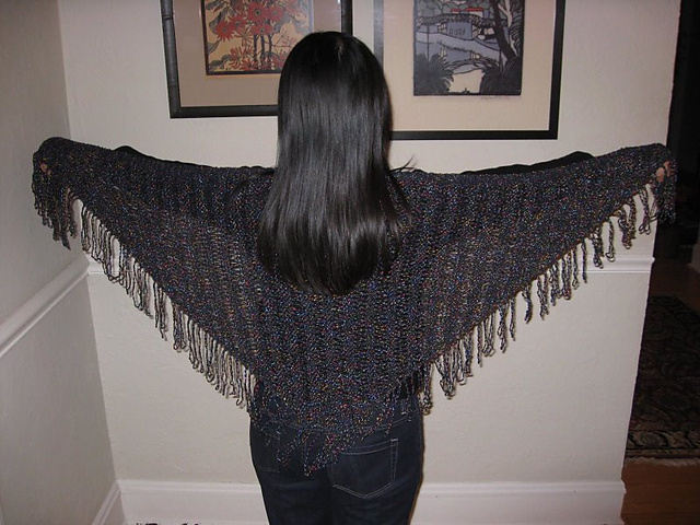 Drop-Stitch Twist Shawl