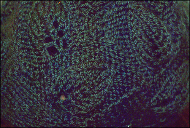 Entrelac leaves' hat