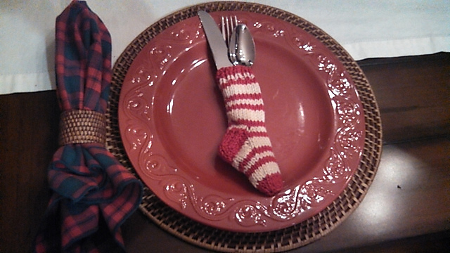 Flatware Striped Stockings
