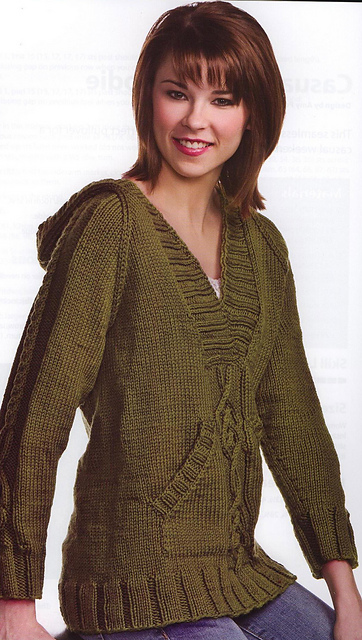 Casual Cabled Hoodie