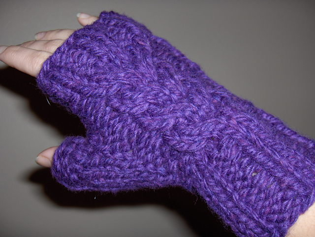 Cabled Fingerless Gloves