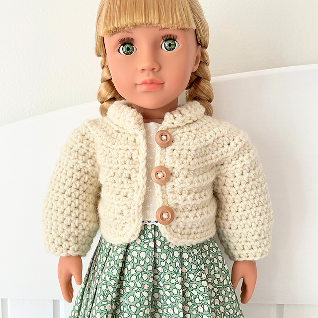 18 Inch Doll Cardigan
