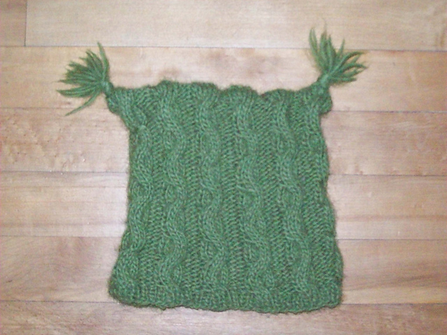 Cable Hat with Pompoms