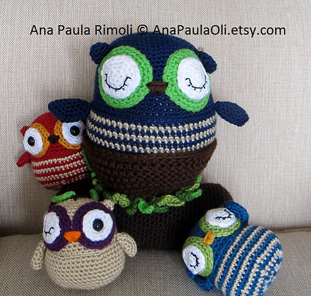 Amigurumi Owls Mobile