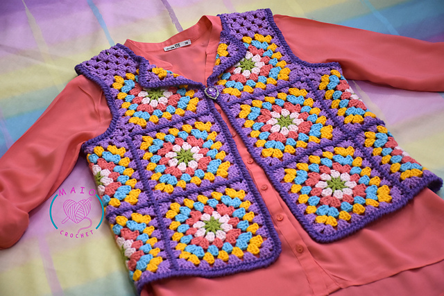 Lily Granny Square Crochet Vest