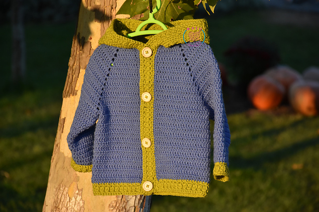 Bear hooded cardigan