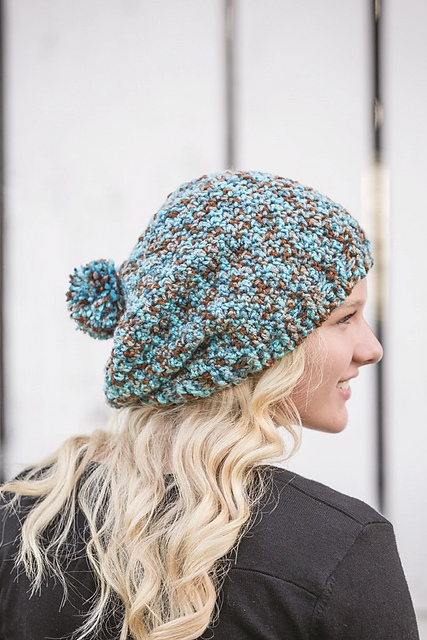 Slouchy Pompom Hat