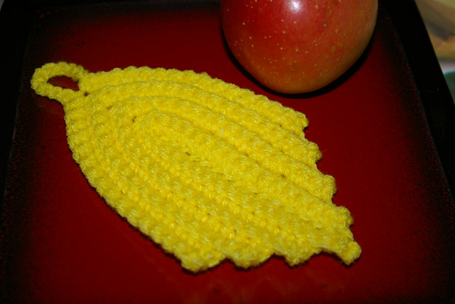 Leaf Dishcloth