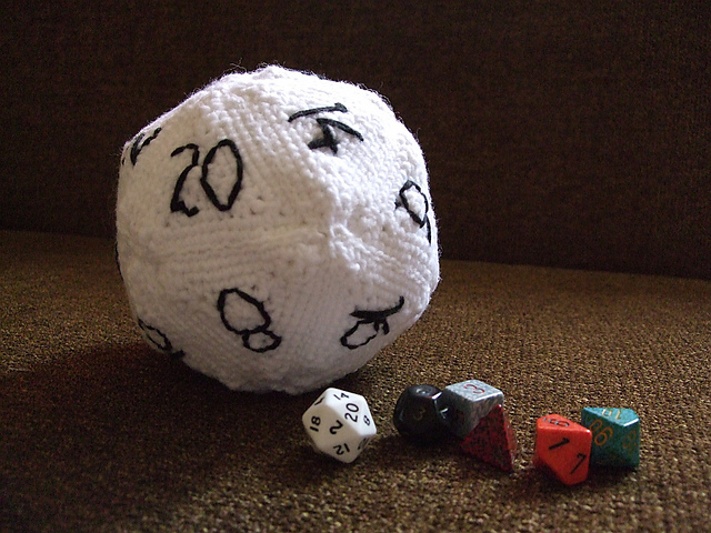 Crocheted d20