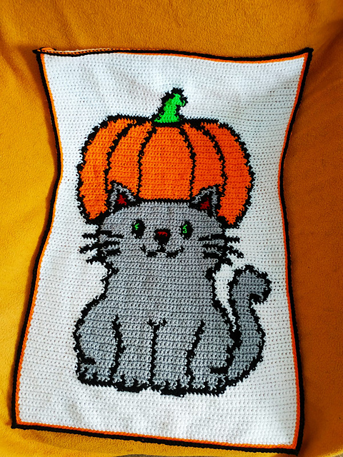 Wicked Pumpkin Hat Cat