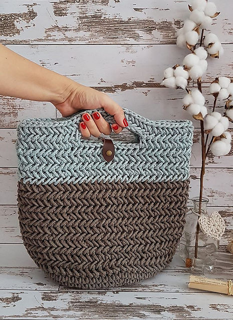 Herringbone Rope Tote