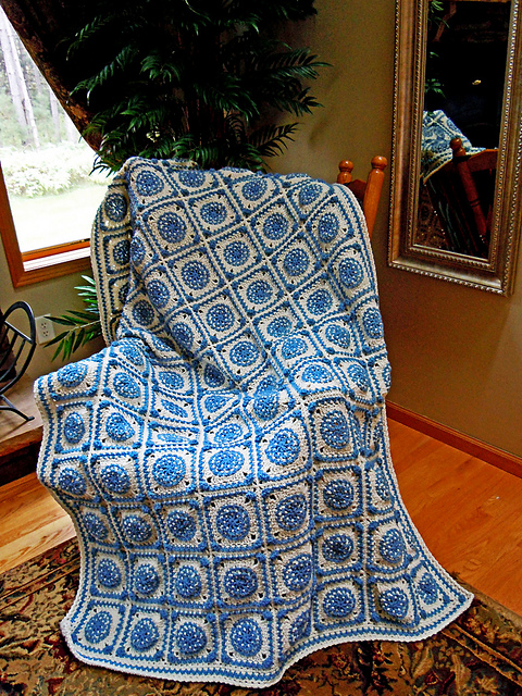 Blue Delft Afghan