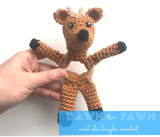 Dawn the Fawn Wooden Ring Toy