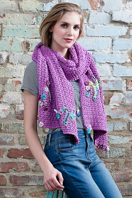 Hummingbird Garden Shawl