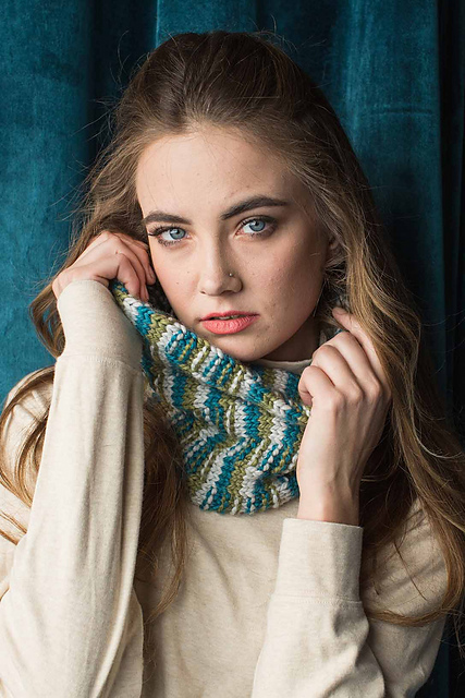 Tube Cowl Version 1: Garter Basketweave