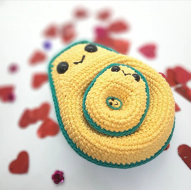 Family avocados amigurumi -Familia de Aguacates