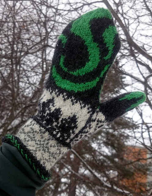 Aurora Borealis mittens