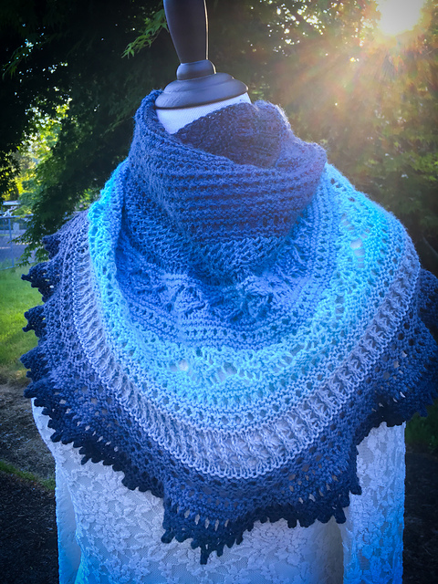 Blue Mandala Shawl