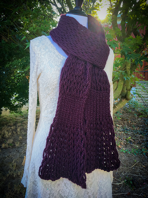 Thick and Thin Ripple Scarf