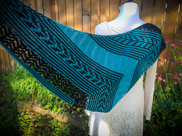 Aqueous Depths In Motion Shawl