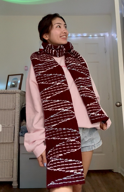 Ribbed DNA Helix Scarf