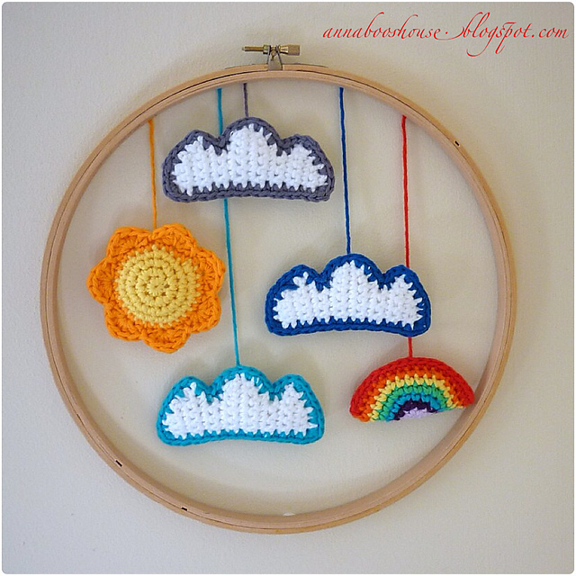 Crochet Weather Hanging / Mobile