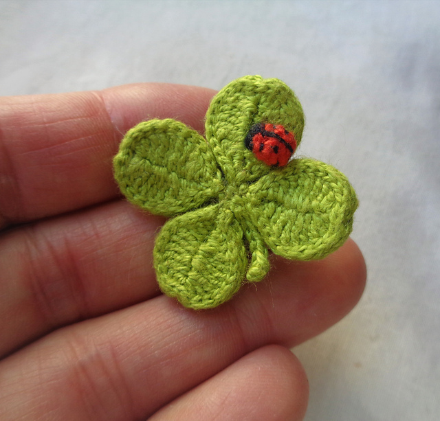 Lucky clover brooch