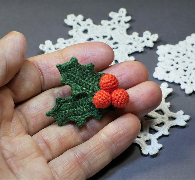 Holly brooch