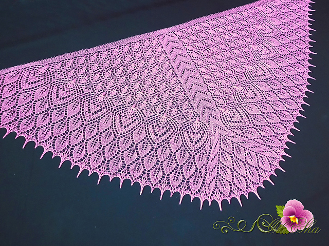 Shawl Strawberry glade