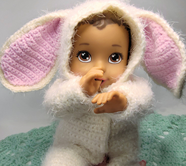 Bunny outfit for 14" dolls