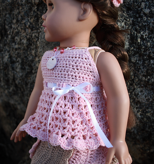 lacy babydoll top for American girl 18" dolls