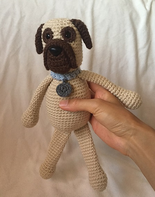 Amigurumi mastiff puppy dog