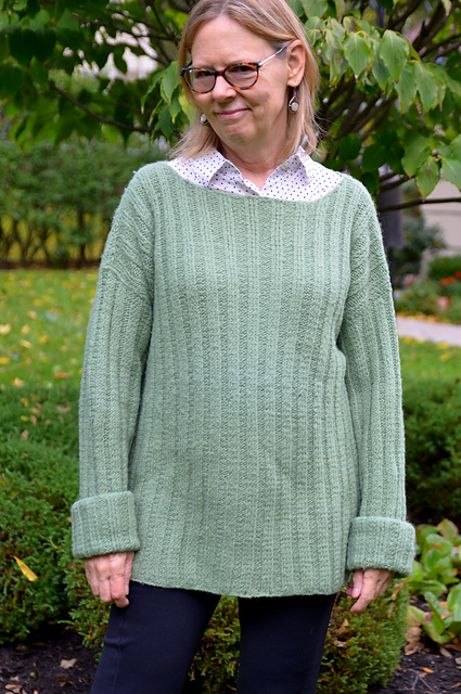 #31 Ribbed Tunic with Fold-Back Sleeves