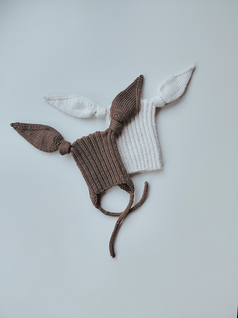 Little knot bunny hat ribbed