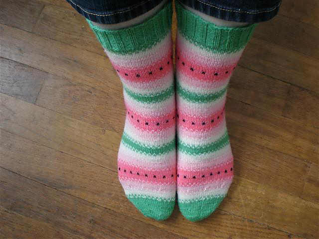 Watermelon Stripes Sock