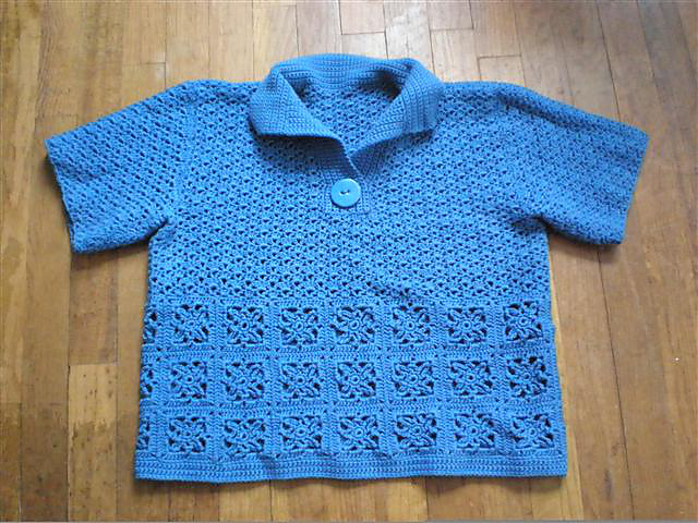 #12 Crocheted Pullover with Collar