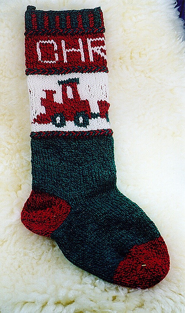 Holiday Train Christmas Stocking