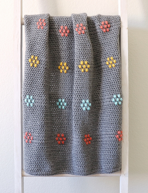Flower Puffs Baby Blanket