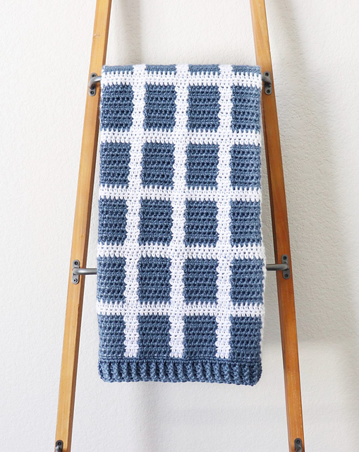Windowpane Gingham Baby Blanket