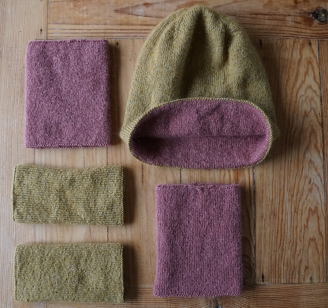 Enez Brunec set ( hat +wrist and leg warmer)