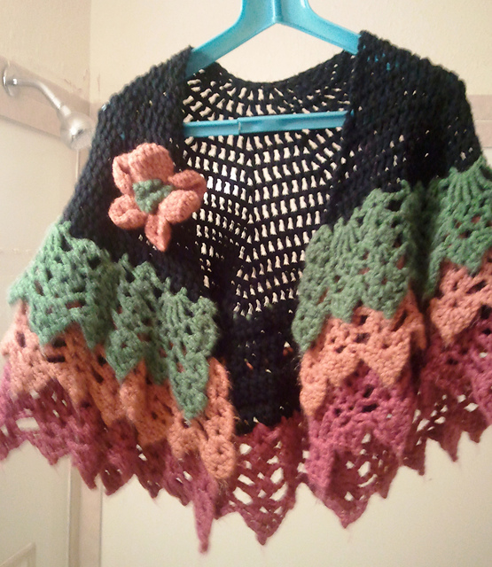 Three-Ruffled All Shawl