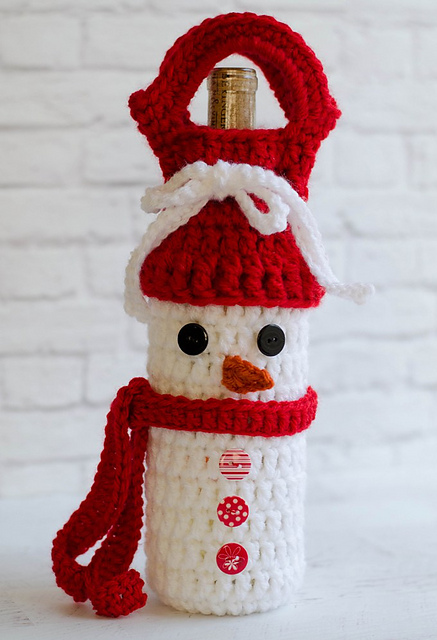 Snowman Wine Cozy