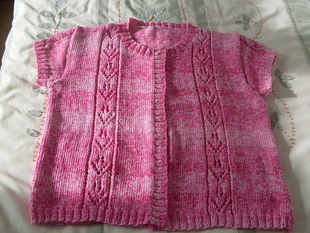 One-button Cardigans with Lace #7283