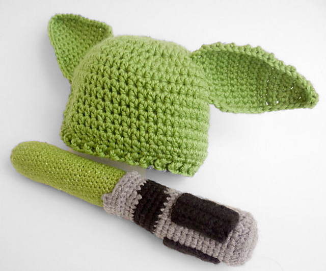 Ravelry: Yoda Hat and Lightsaber pattern by Annie Dee